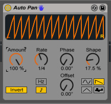 compressione Sidechain ableton live autopan