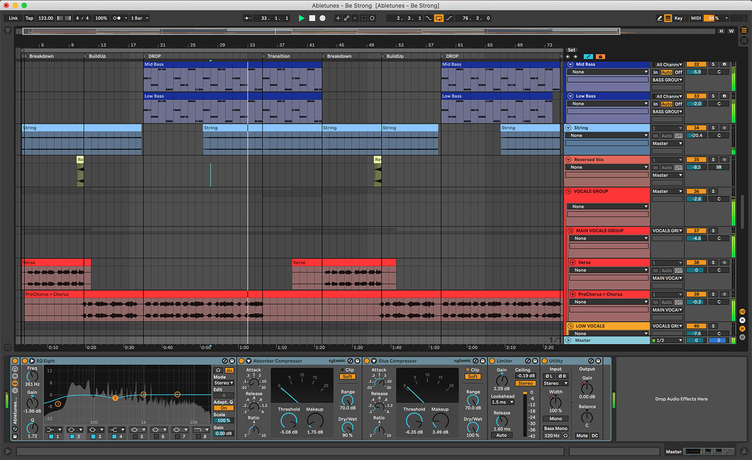 Ableton Live Arrangement View